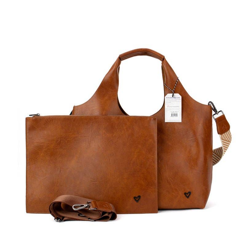 NEW Kipling Vegan Leather Tote: Brown