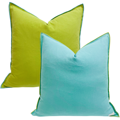 Blue/Green Two-Toned Decorative Pillow