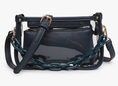 Jessica Clear Crossbody With Chain