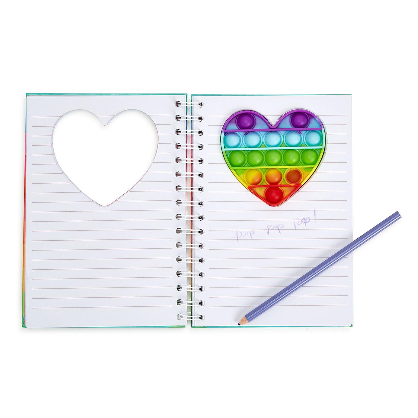 Heart Rainbow Popper Notebook (80 lined pages) Popper