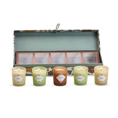 Set of 5 Assorted Scented Candles in Fall Gift Box