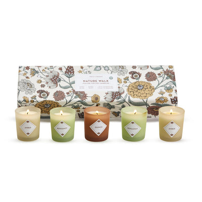 Set of 5 Assorted Scented Candles in Fall Gift Box