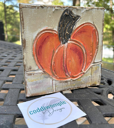 Orange Pumpkin on Canvas