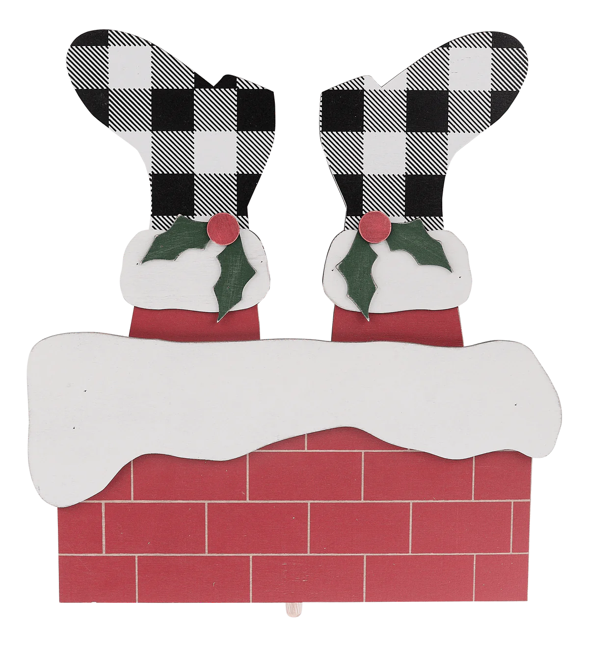 Santa Down The Chimney Topper