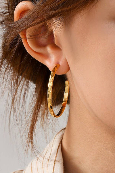 Hammered Hoop Earrings