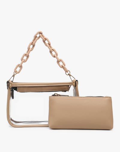 Jessica Clear Crossbody With Chain