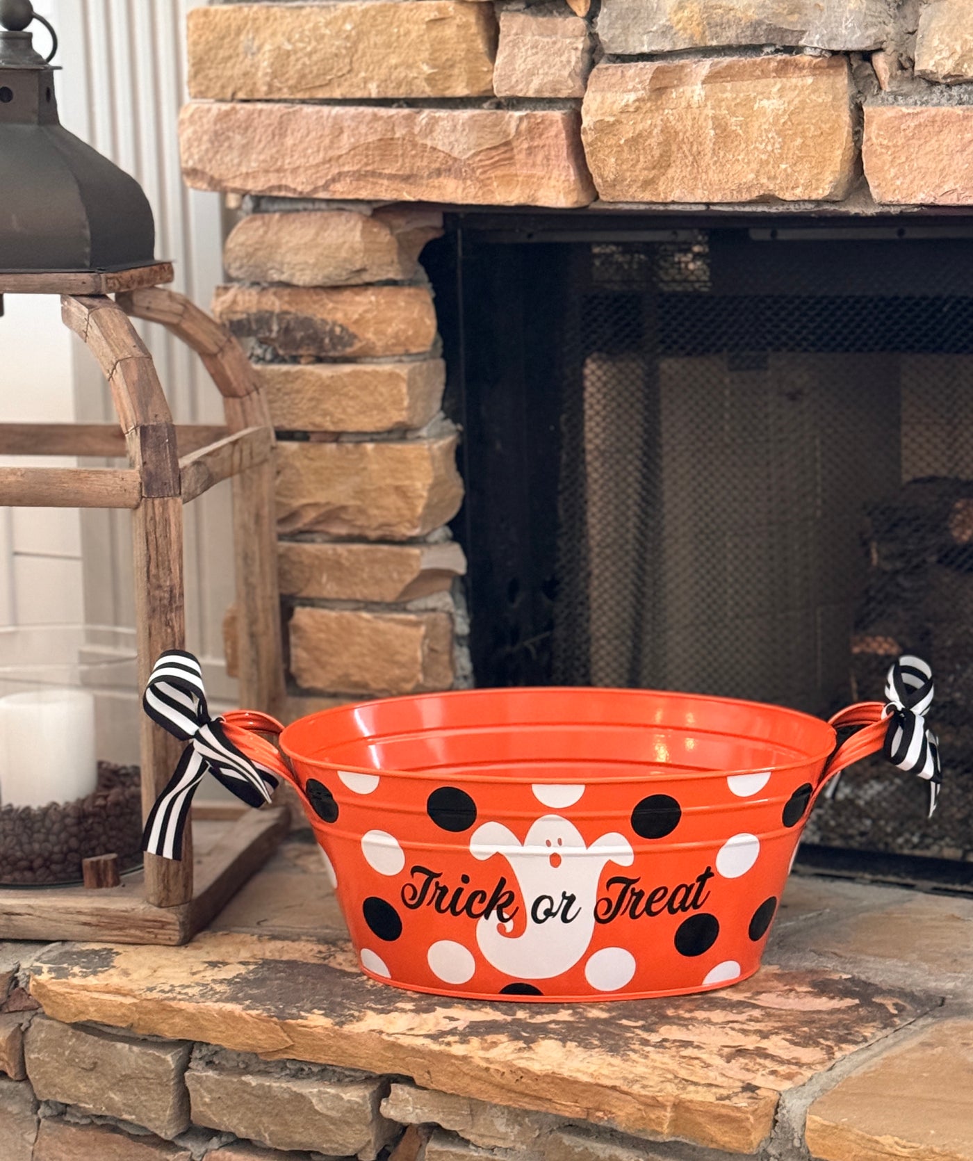 Halloween Trick or Treat Large Oval Candy Bucket