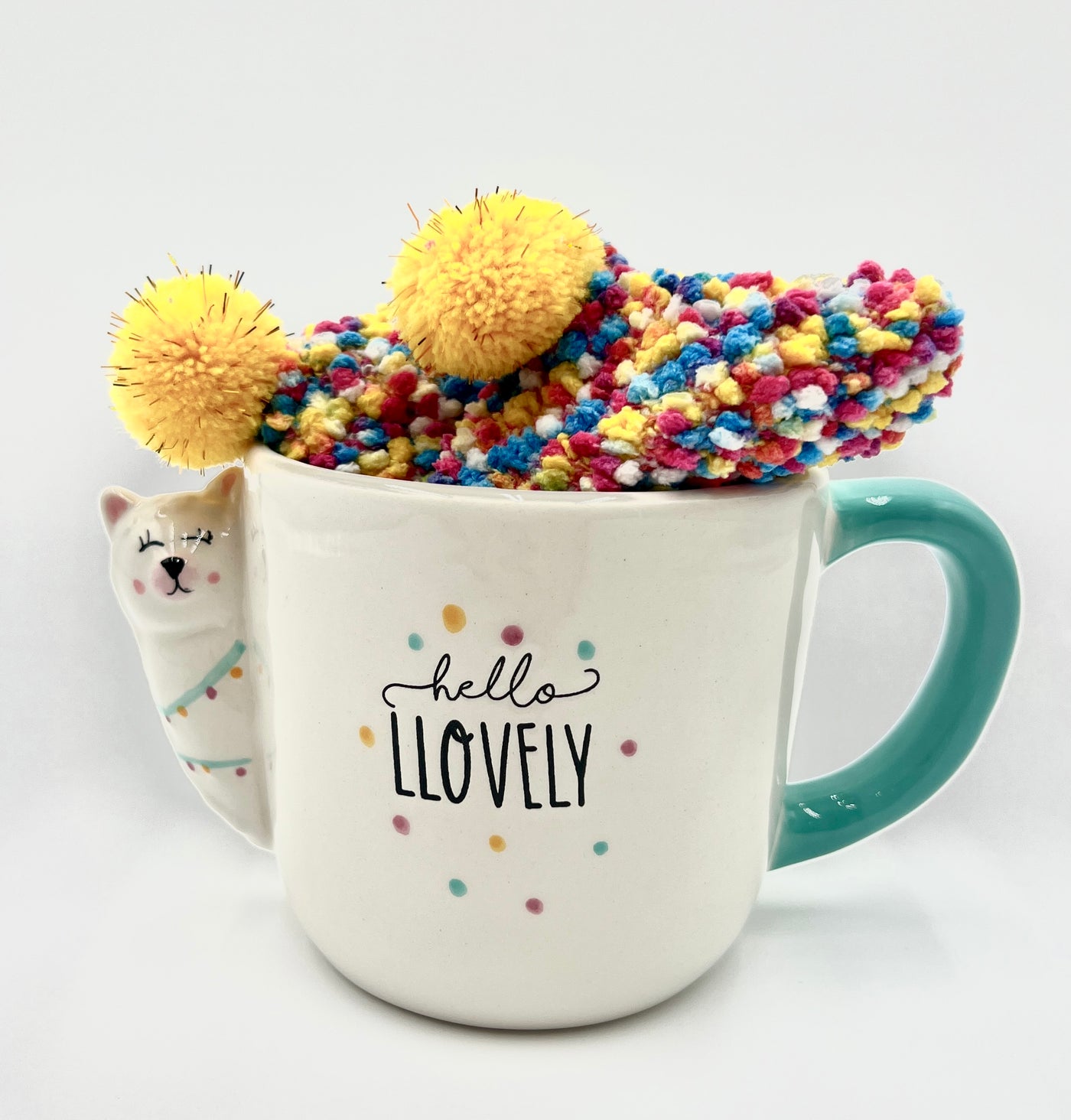 Hello Llovely Coffee Mug & Fuzzy Sock Set