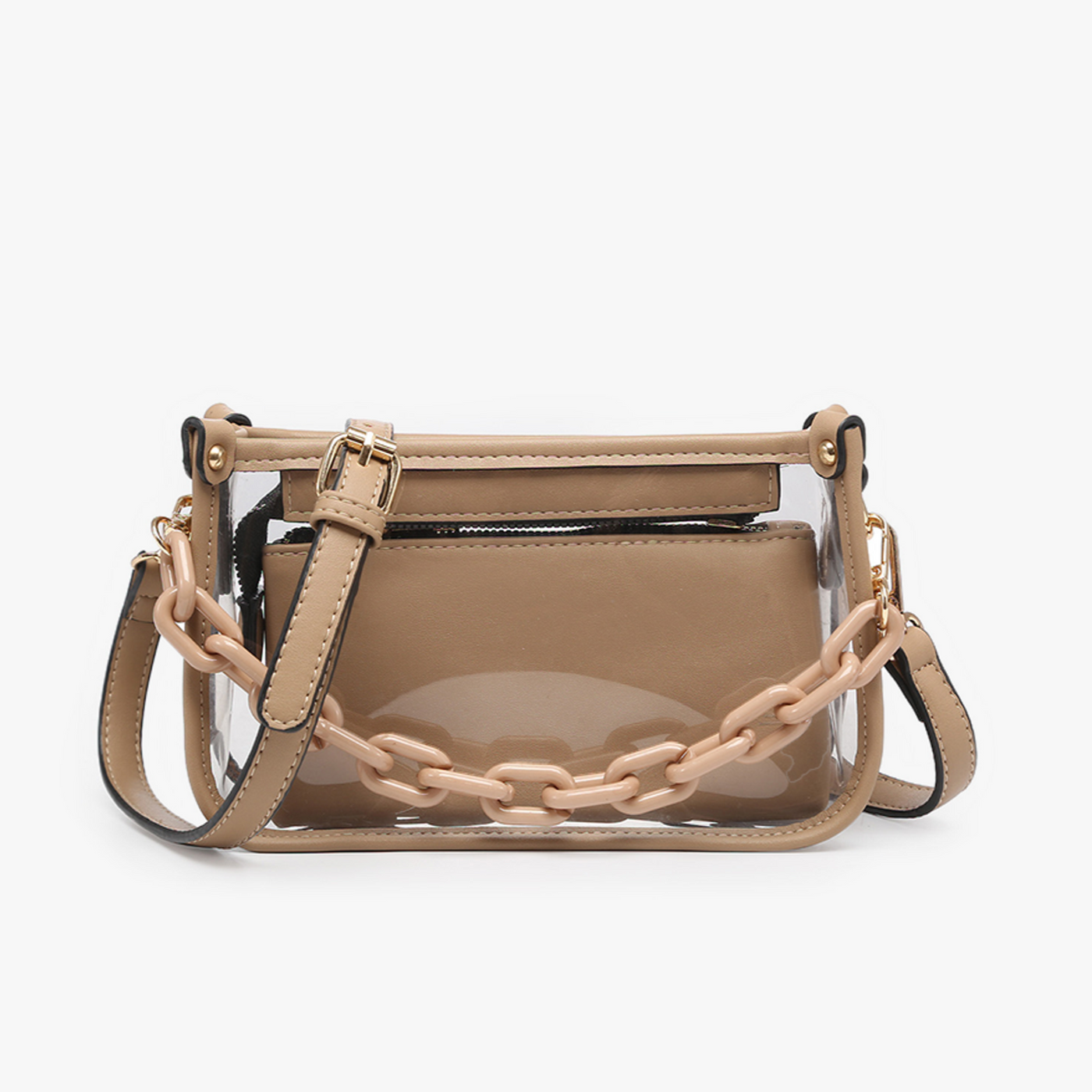 Jessica Clear Crossbody With Chain