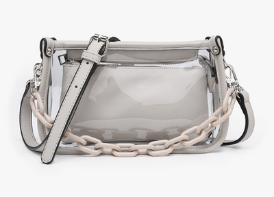 Jessica Clear Crossbody With Chain