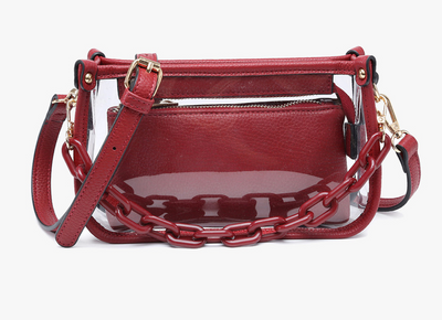 Jessica Clear Crossbody With Chain