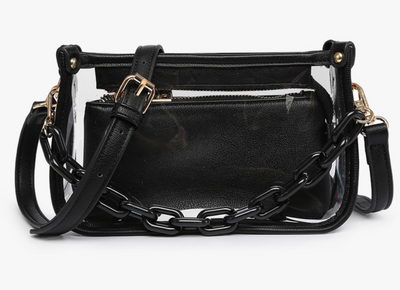 Jessica Clear Crossbody With Chain