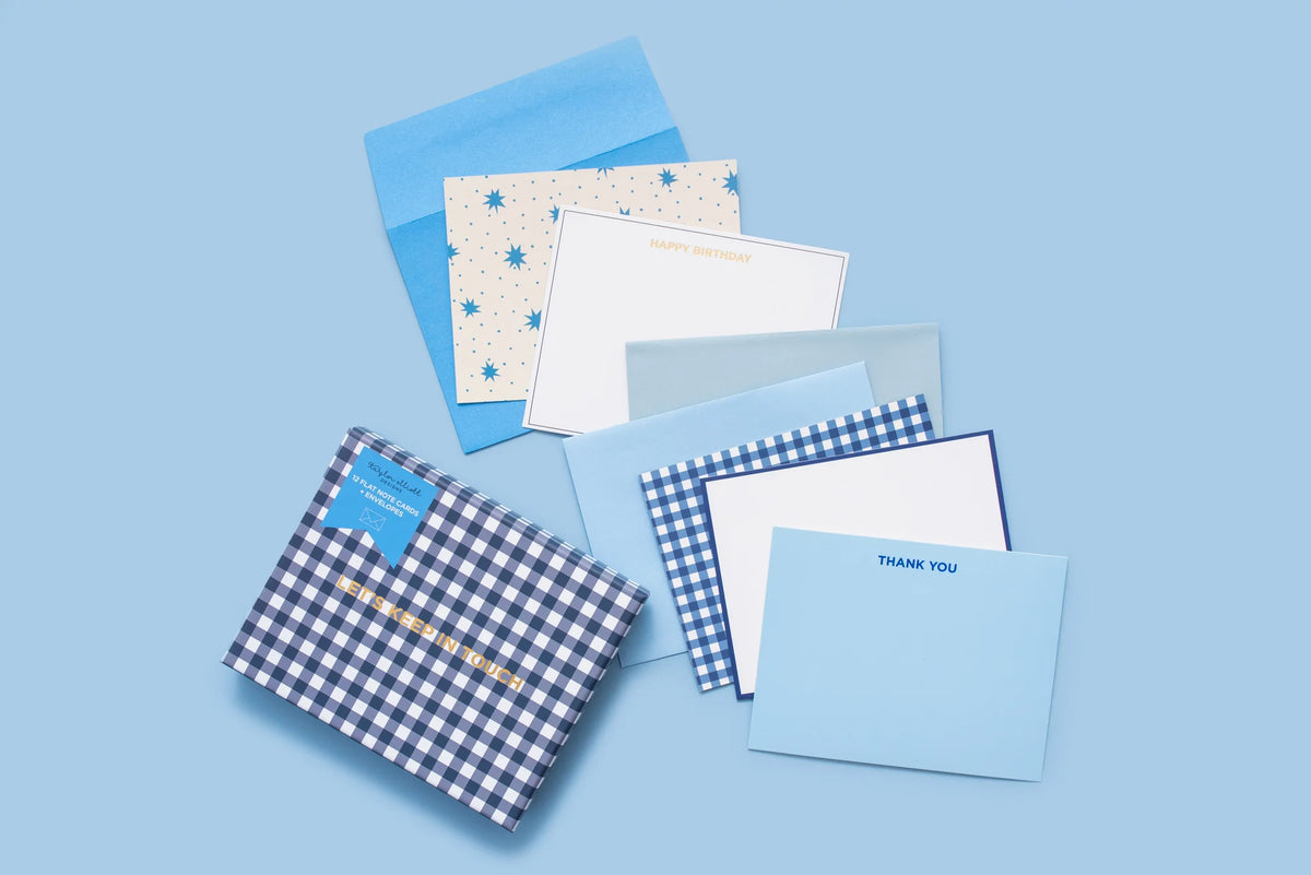 Gingham Boxed Notecards