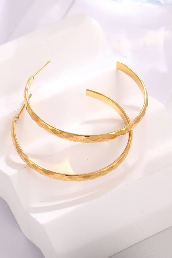 Hammered Hoop Earrings