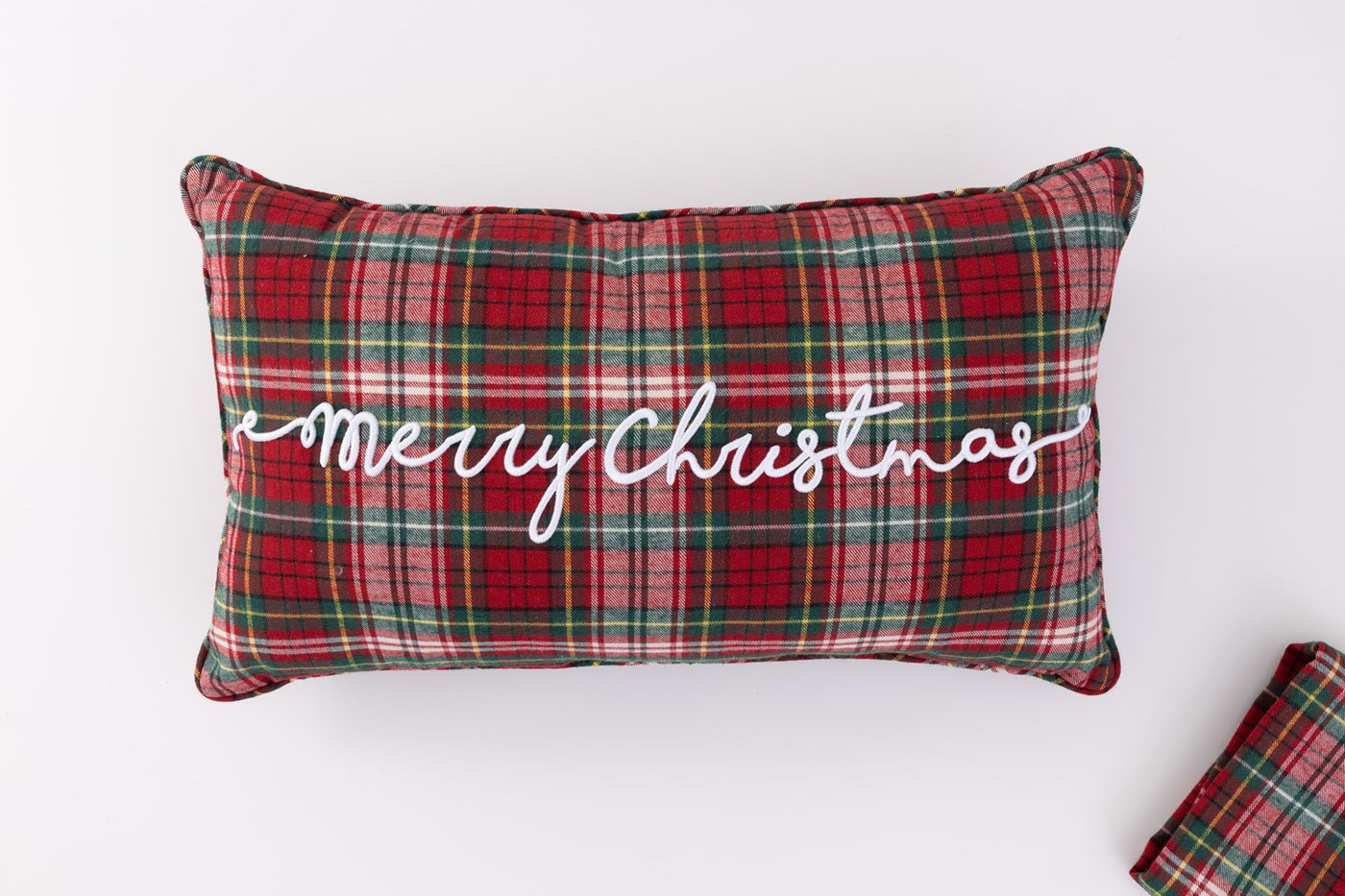 Tartan Merry Christmas Pillow