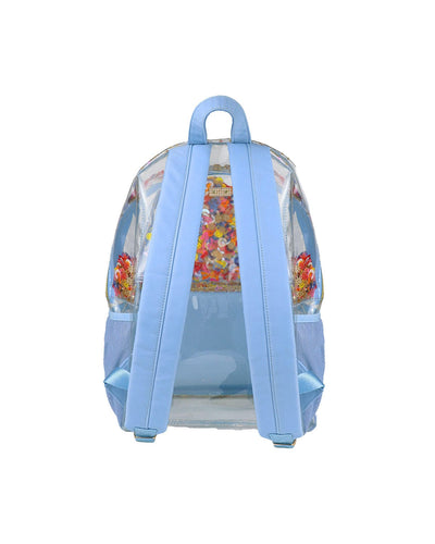 Packed Party little letters confetti clear backpack