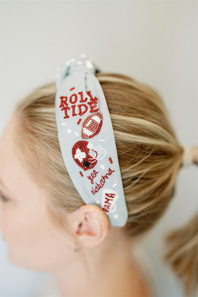 University of Alabama Beaded Headband