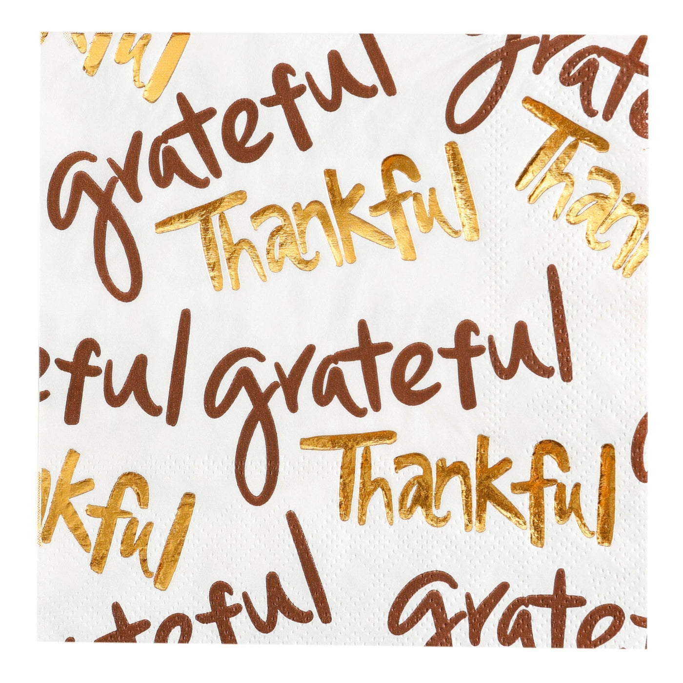 Grateful / Thankful beverage napkins