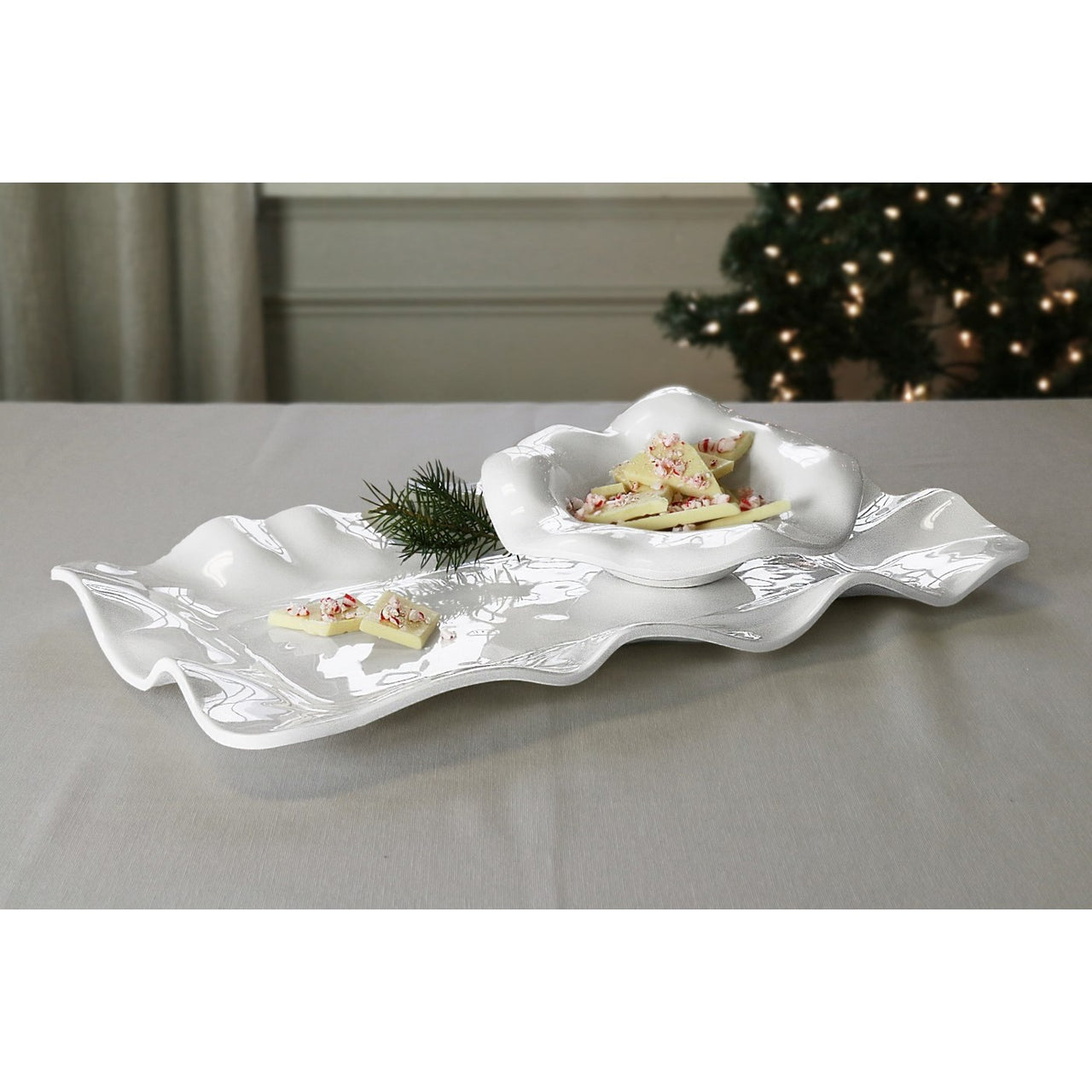 Vida Havana White Rectangular Platter