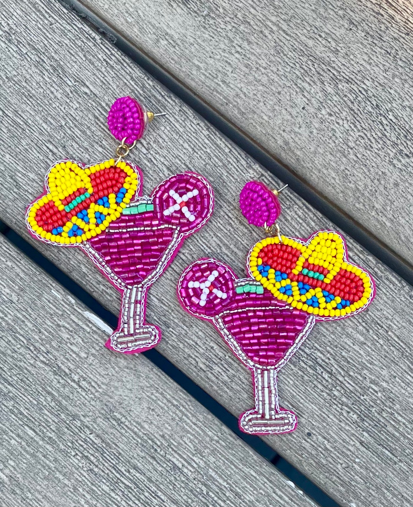 Margarita Glass with Sombrero Earring MULTI