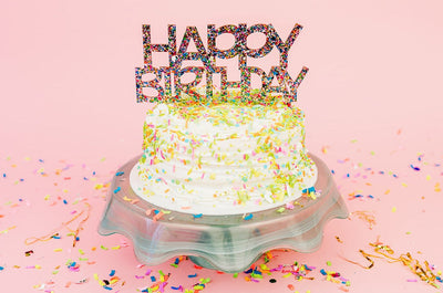 Happy Birthday Colorful Cake Topper