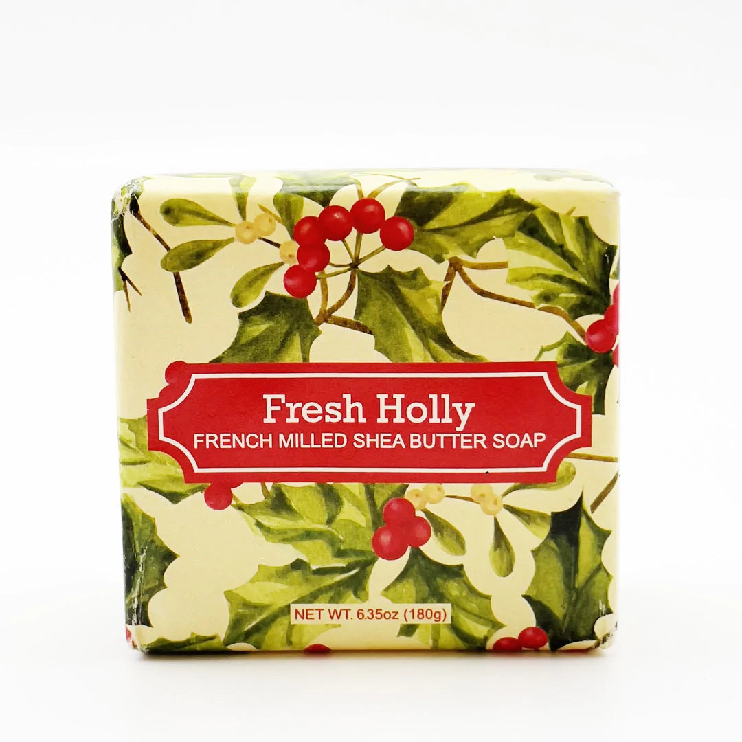 FRESH HOLLY FRENCH MILLED SHEA BUTTER BAR SOAP