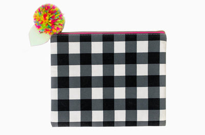 Black Gingham Pouch